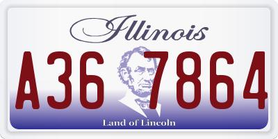 IL license plate A367864