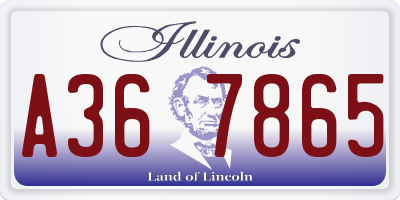 IL license plate A367865