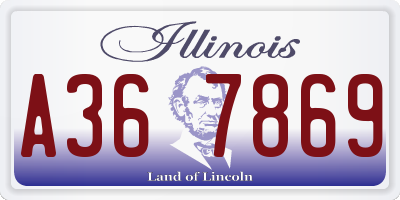 IL license plate A367869