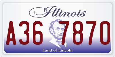 IL license plate A367870