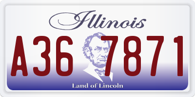 IL license plate A367871