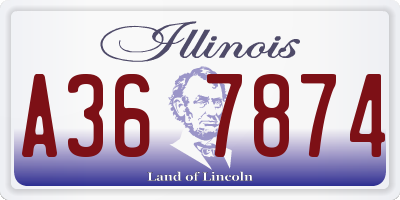 IL license plate A367874