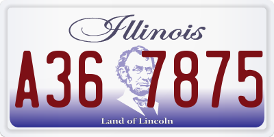 IL license plate A367875