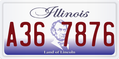 IL license plate A367876