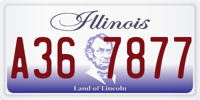 IL license plate A367877
