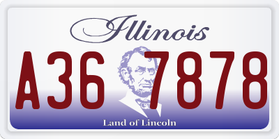 IL license plate A367878