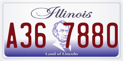 IL license plate A367880