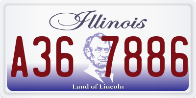 IL license plate A367886