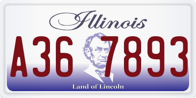 IL license plate A367893