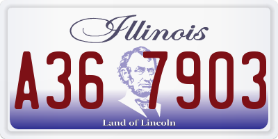 IL license plate A367903