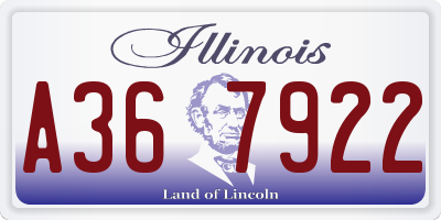 IL license plate A367922