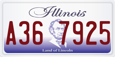 IL license plate A367925