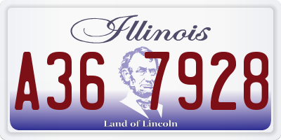 IL license plate A367928
