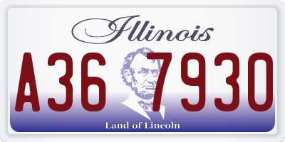 IL license plate A367930