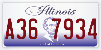 IL license plate A367934
