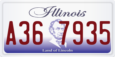 IL license plate A367935