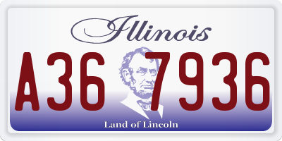 IL license plate A367936