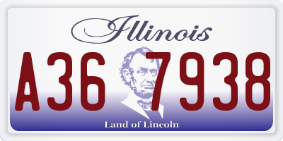 IL license plate A367938