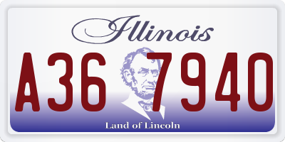 IL license plate A367940