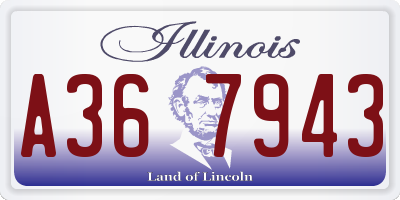 IL license plate A367943