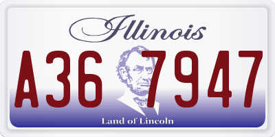 IL license plate A367947
