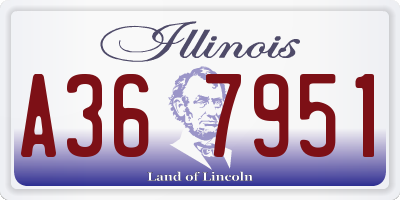 IL license plate A367951