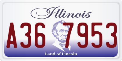 IL license plate A367953