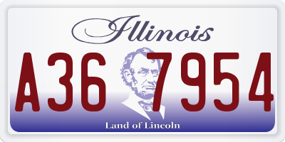 IL license plate A367954