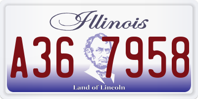IL license plate A367958