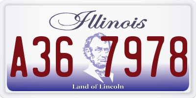 IL license plate A367978