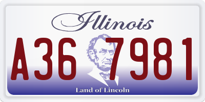 IL license plate A367981