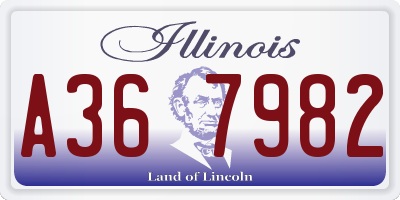 IL license plate A367982