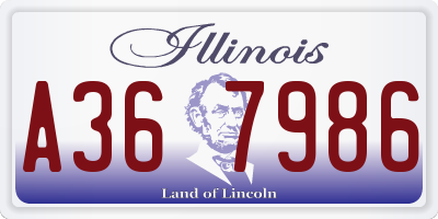 IL license plate A367986