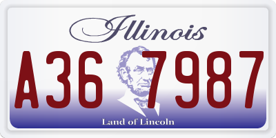 IL license plate A367987