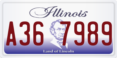 IL license plate A367989