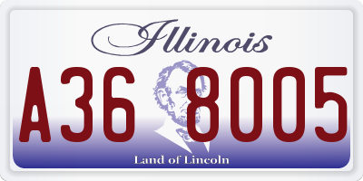 IL license plate A368005