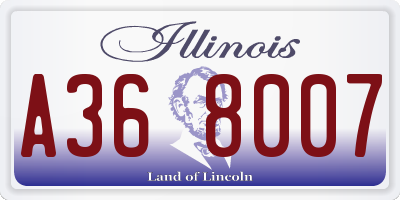 IL license plate A368007