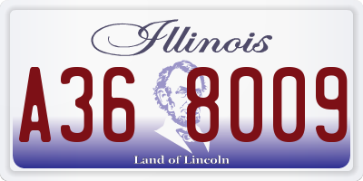 IL license plate A368009