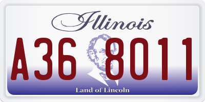 IL license plate A368011