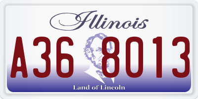 IL license plate A368013