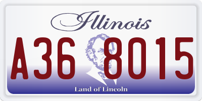 IL license plate A368015