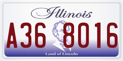 IL license plate A368016