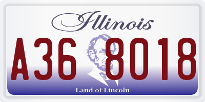 IL license plate A368018