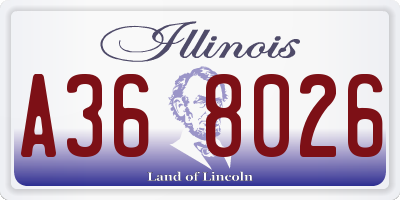 IL license plate A368026