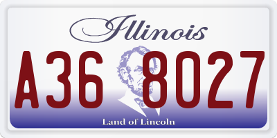 IL license plate A368027
