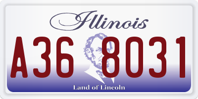 IL license plate A368031
