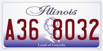 IL license plate A368032