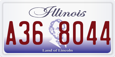 IL license plate A368044