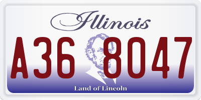 IL license plate A368047