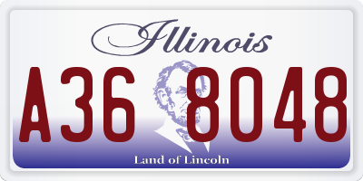 IL license plate A368048